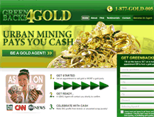 Tablet Screenshot of greenbacks4gold.com